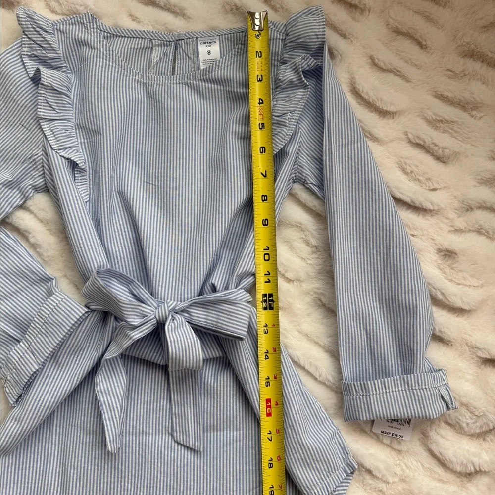 Carter's Blue Striped Casual Kids Dress - Picture 8 of 8
